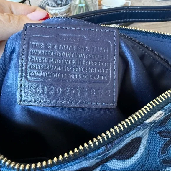 Coach Poppy Denim Print Hippie 19882 - Picture 8 of 9